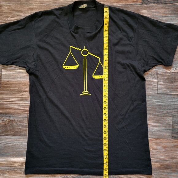 Vintage Ramsey & Tyson T Shirt 80's Size M Black Single Stitch USA - Picture 3 of 6